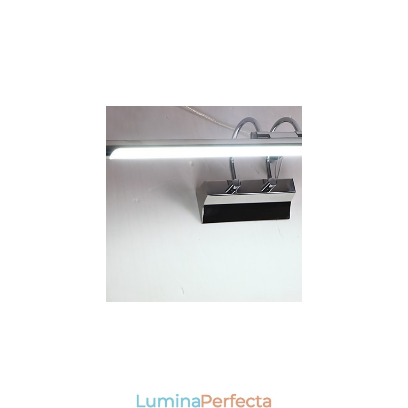 Lămpi pentru oglindă din oțel inoxidabil Lămpi de perete pentru baie din acril Lămpi de machiaj Alb rece Alb cald (dimensiune: 57X13.5X15)