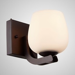 Aplică din fier cu abajur din sticlă Aplice de perete cu iluminare modernă clasică