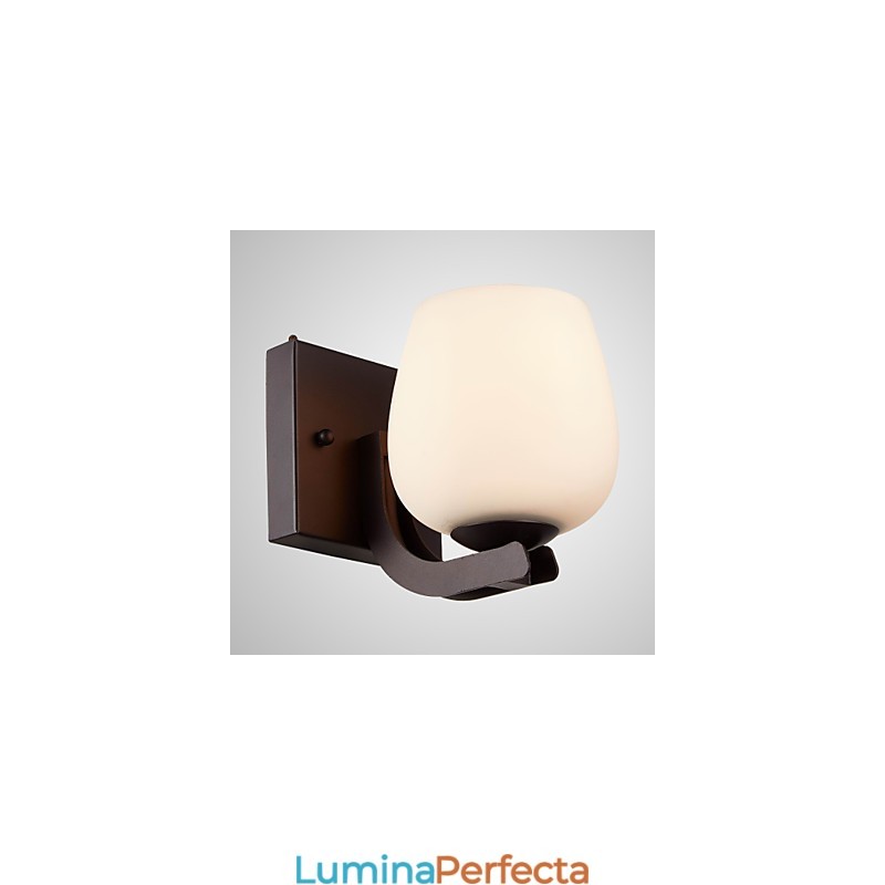 Aplică din fier cu abajur din sticlă Aplice de perete cu iluminare modernă clasică