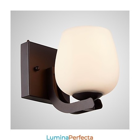 Aplică din fier cu abajur din sticlă Aplice de perete cu iluminare modernă clasică Aplică din fier cu abajur din sticlă Aplice de perete cu iluminare modernă clasică