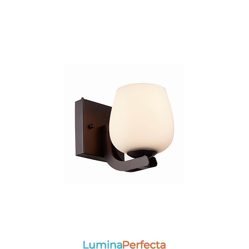 Aplică din fier cu abajur din sticlă Aplice de perete cu iluminare modernă clasică