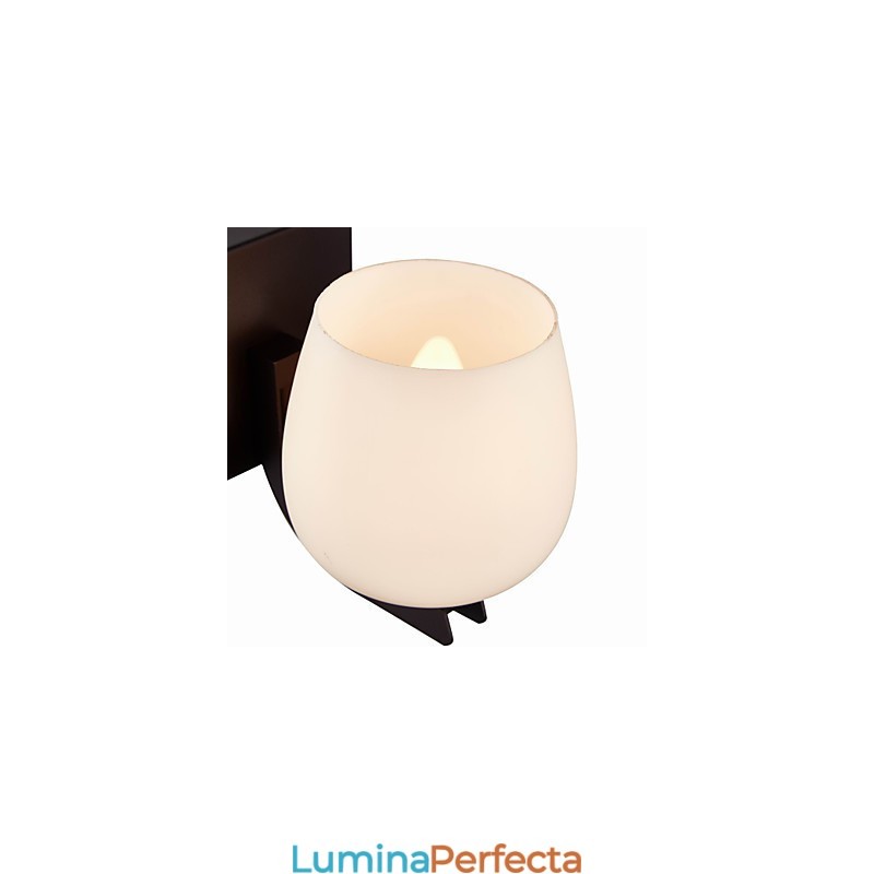 Aplică din fier cu abajur din sticlă Aplice de perete cu iluminare modernă clasică