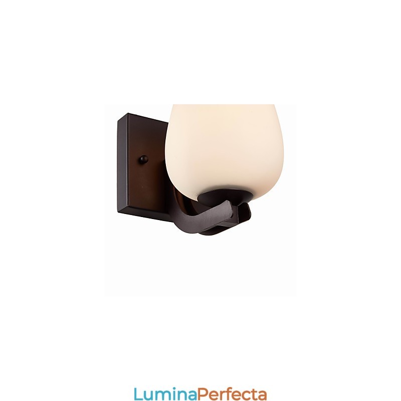 Aplică din fier cu abajur din sticlă Aplice de perete cu iluminare modernă clasică