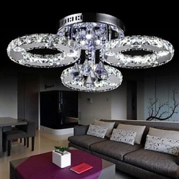 Montaj încastrat din metal cromat din cristal modern contemporan