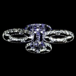 Montaj încastrat din metal cromat din cristal modern contemporan