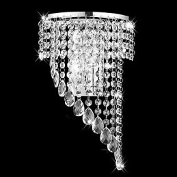 Aplice de perete cu montare încastrabilă din cristal, metal modern contemporan
