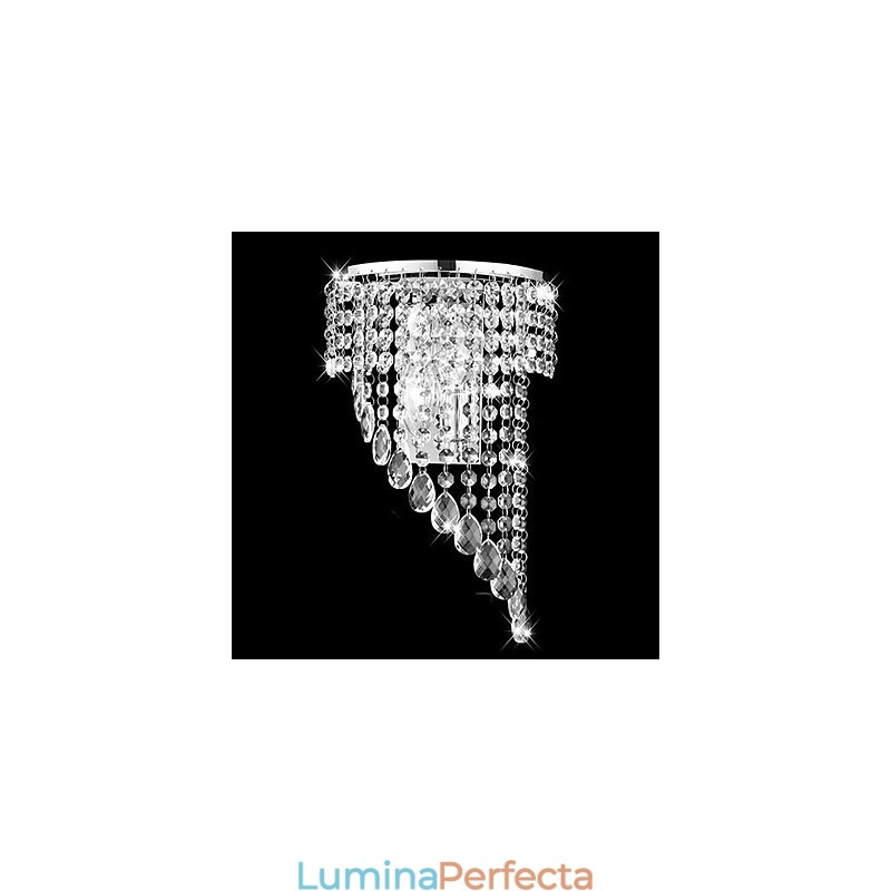 Aplice de perete cu montare încastrabilă din cristal, metal modern contemporan