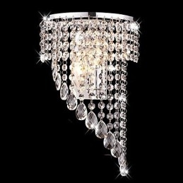 Aplice de perete cu montare încastrabilă din cristal, metal modern contemporan