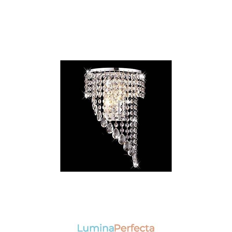 Aplice de perete cu montare încastrabilă din cristal, metal modern contemporan