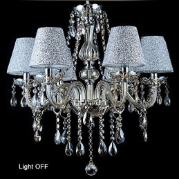 Candelabru din sticlă galvanizată, modern, contemporan, clasic, de epocă