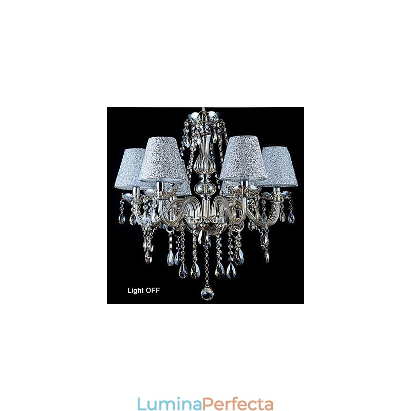 Candelabru din sticlă galvanizată, modern, contemporan, clasic, de epocă