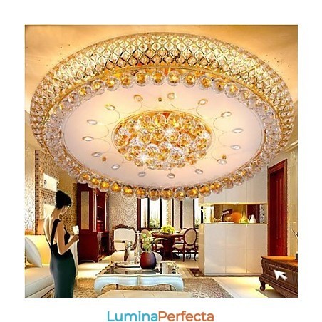 Plafoniera rotundă de cristal Absorb Dom Diametru 80CM Conține 15 becuri Plafoniera rotundă de cristal Absorb Dom Diametru 80CM Conține 15 becuri