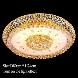 Plafoniera rotundă de cristal Absorb Dom Diametru 80CM Conține 15 becuri
