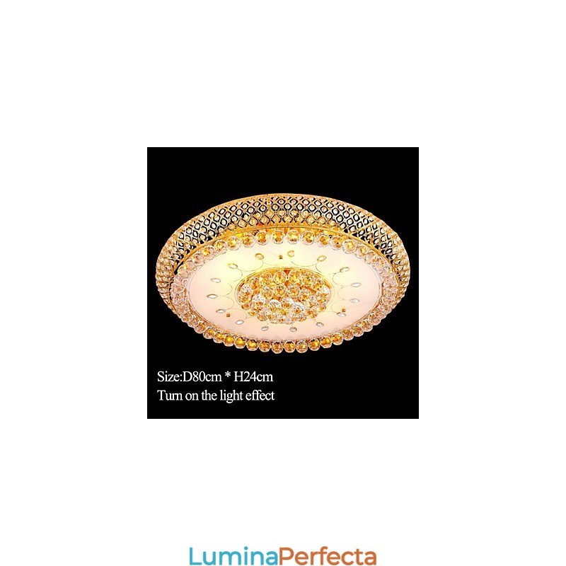 Plafoniera rotundă de cristal Absorb Dom Diametru 80CM Conține 15 becuri
