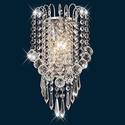 Aplice de perete cu montare încastrabilă din cristal, metal modern contemporan