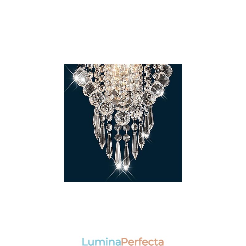 Aplice de perete cu montare încastrabilă din cristal, metal modern contemporan