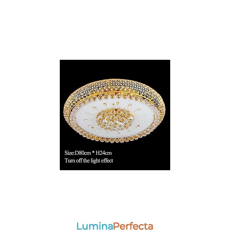 Plafoniera rotundă de cristal Absorb Dom Diametru 80CM Conține 15 becuri