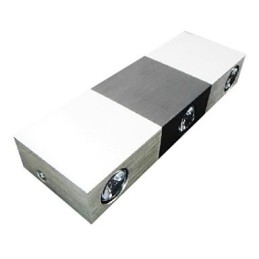 Aplică modernă de perete cu corp dreptunghiular din aluminiu