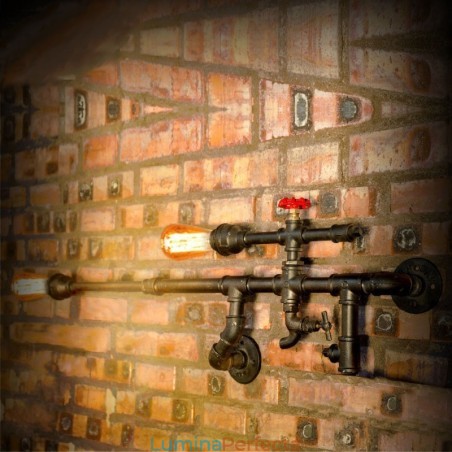 Lampă de perete industrială vintage, baie, bucătărie, țeavă de sufragerie Edison Light, aplice de bar pentru sufragerie de lux Lamparas FJ DB2 014A0 Lampă de perete industrială vintage, baie, bucătărie, țeavă de sufragerie Edison Light, aplice de bar pentru sufragerie de lux Lamparas FJ DB2 014A0