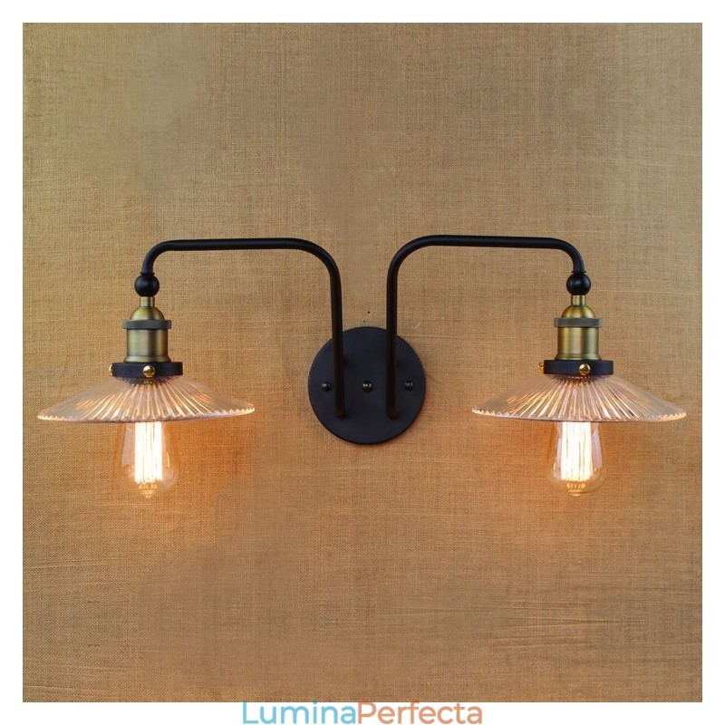 Stil Nordic Industrial Personalitate Creativă Interior Dormitor Mediteranean Cafenea Perete Sticlă Fier dublu