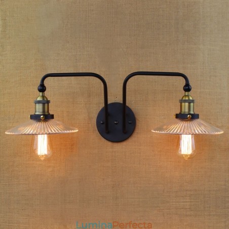 Stil Nordic Industrial Personalitate Creativă Interior Dormitor Mediteranean Cafenea Perete Sticlă Fier dublu