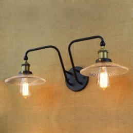 Stil Nordic Industrial Personalitate Creativă Interior Dormitor Mediteranean Cafenea Perete Sticlă Fier dublu