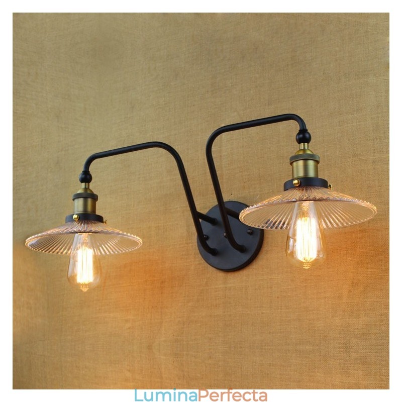 Stil Nordic Industrial Personalitate Creativă Interior Dormitor Mediteranean Cafenea Perete Sticlă Fier dublu