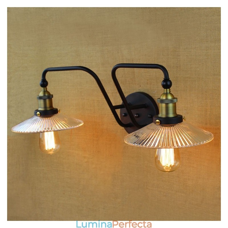 Stil Nordic Industrial Personalitate Creativă Interior Dormitor Mediteranean Cafenea Perete Sticlă Fier dublu