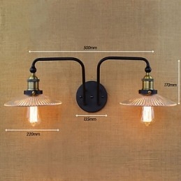 Stil Nordic Industrial Personalitate Creativă Interior Dormitor Mediteranean Cafenea Perete Sticlă Fier dublu