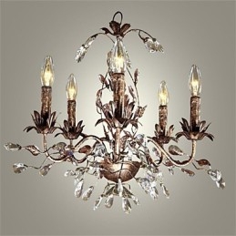 Candelabru din metal din alamă antică în stil lumânare