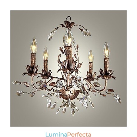 Candelabru din metal din alamă antică în stil lumânare Candelabru din metal din alamă antică în stil lumânare