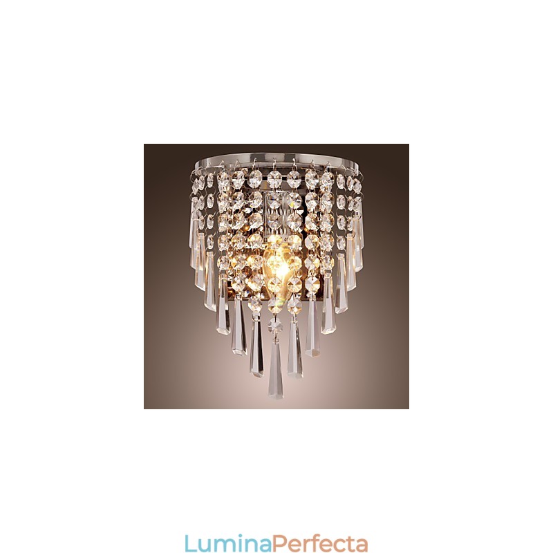Aplică de perete semicirculară cu caracteristică cristal