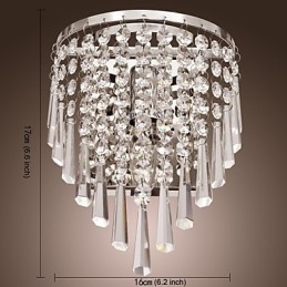 Aplică de perete semicirculară cu caracteristică cristal