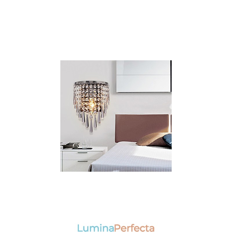 Aplică de perete semicirculară cu caracteristică cristal