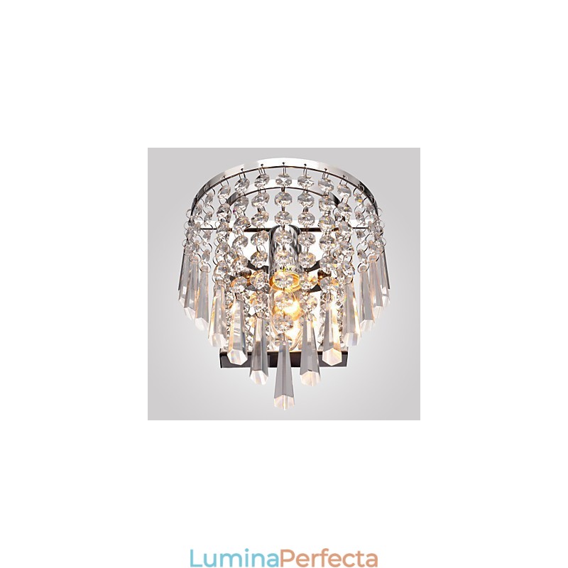 Aplică de perete semicirculară cu caracteristică cristal
