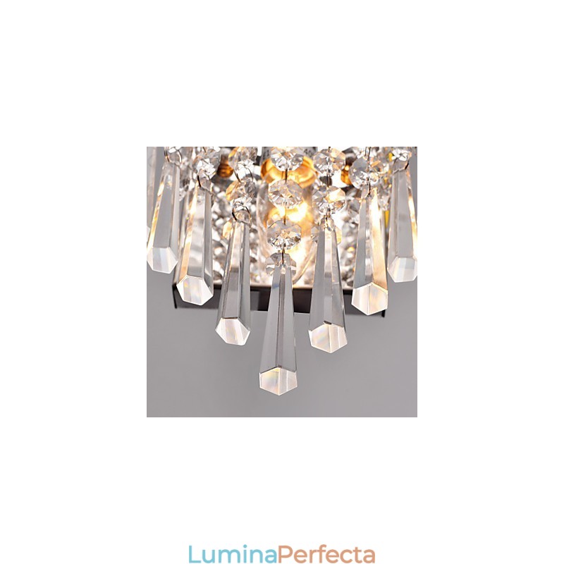 Aplică de perete semicirculară cu caracteristică cristal