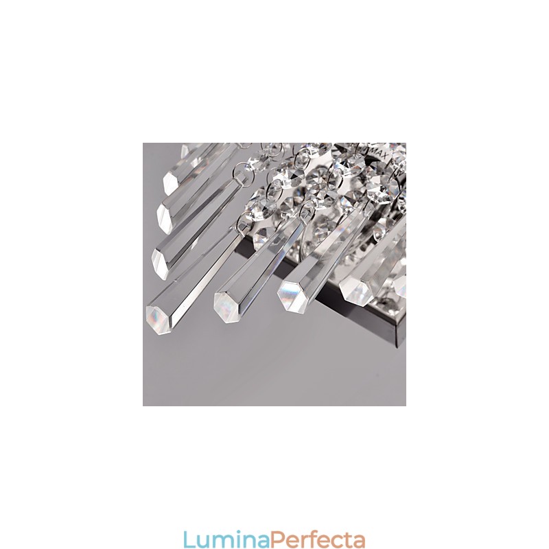 Aplică de perete semicirculară cu caracteristică cristal