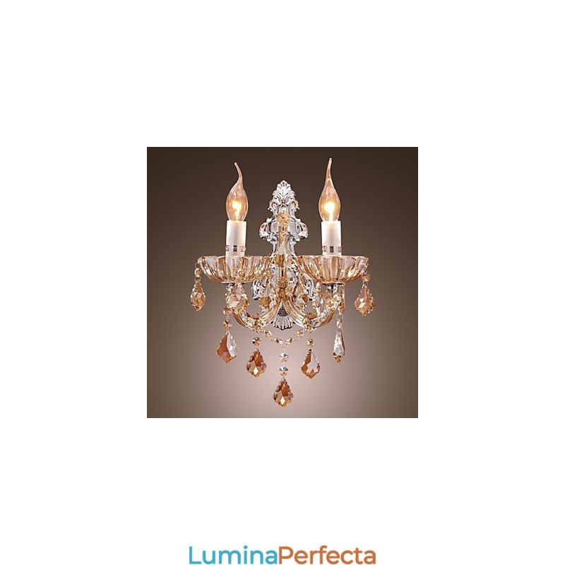 Aplică elegantă din cristal cu 2 lumini