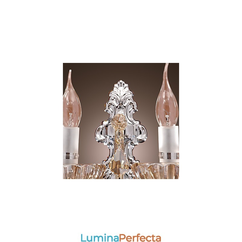 Aplică elegantă din cristal cu 2 lumini