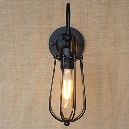 American Country Living Lampă Dormitor Balcon Minimalist Mat Negru Lampă de Noptieră Artă Decorativă Perete