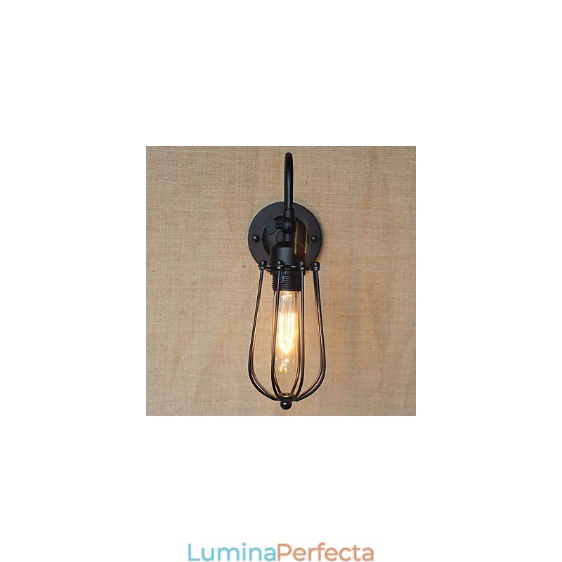 American Country Living Lampă Dormitor Balcon Minimalist Mat Negru Lampă de Noptieră Artă Decorativă Perete