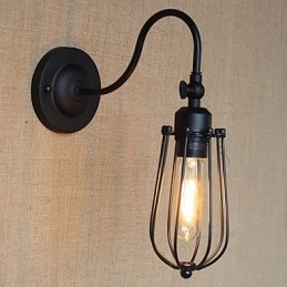 American Country Living Lampă Dormitor Balcon Minimalist Mat Negru Lampă de Noptieră Artă Decorativă Perete