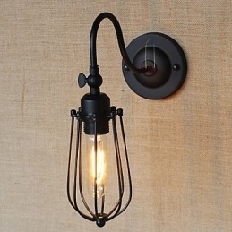 American Country Living Lampă Dormitor Balcon Minimalist Mat Negru Lampă de Noptieră Artă Decorativă Perete