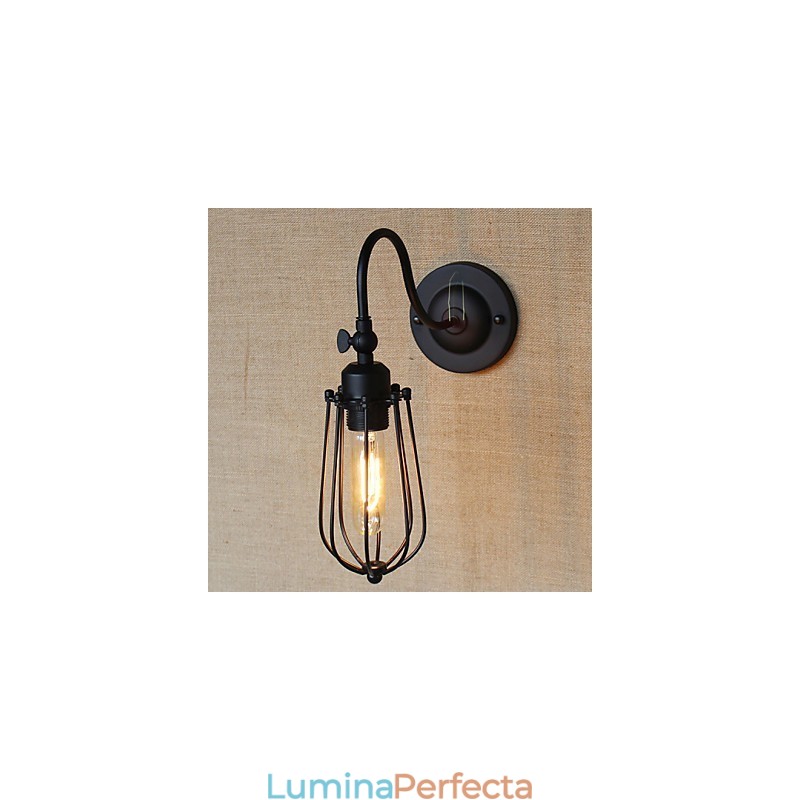 American Country Living Lampă Dormitor Balcon Minimalist Mat Negru Lampă de Noptieră Artă Decorativă Perete