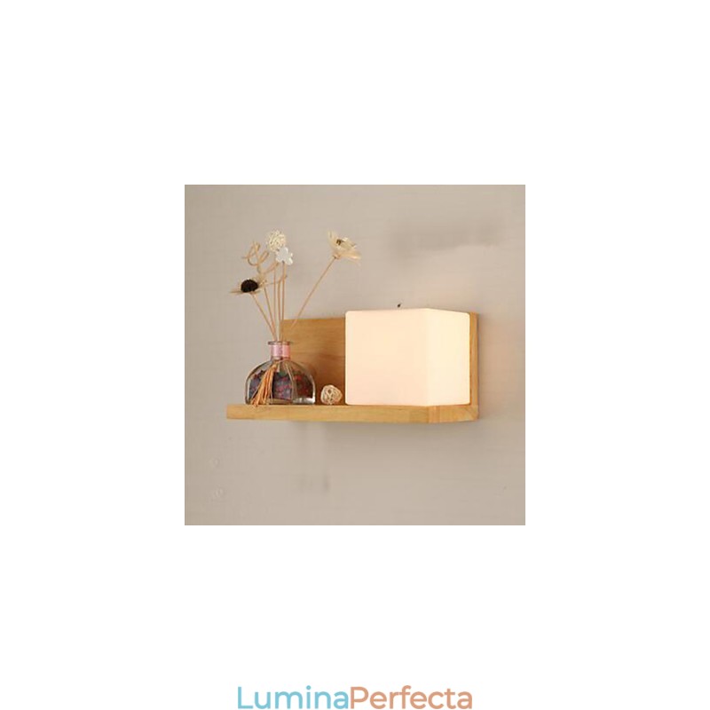 Aplică creativă contemporană și contractată din lemn masiv din sticlă