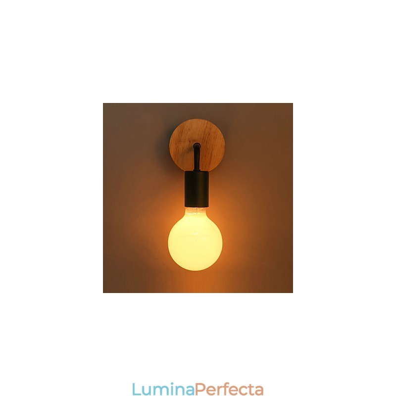 110V 220V IRON Edison Lumină de perete interioară pentru hol case de scări Lampă cu bec Negru Alb