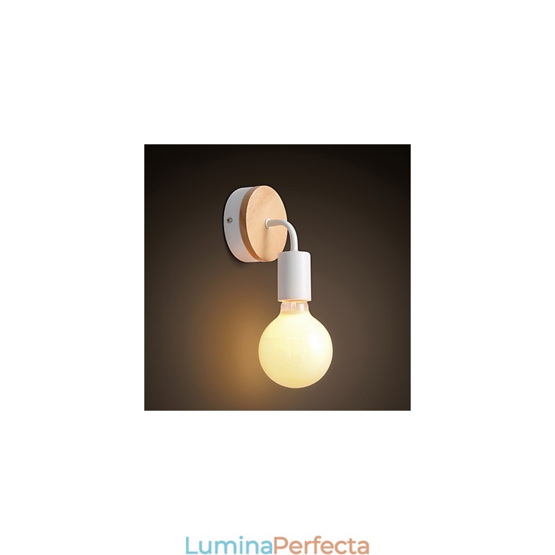 110V 220V IRON Edison Lumină de perete interioară pentru hol case de scări Lampă cu bec Negru Alb