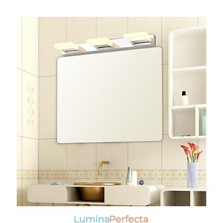 Lampă cu oglindă din oțel inoxidabil și acril Lampă cu oglindă din oțel inoxidabil și acril