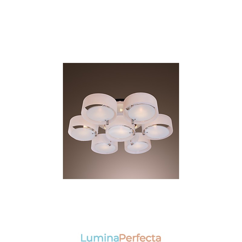 Candelabru modern, contemporan, din metal cromat, montat încastrat