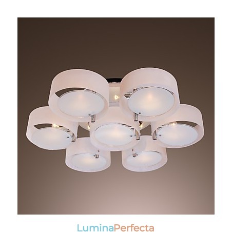 Candelabru modern, contemporan, din metal cromat, montat încastrat Candelabru modern, contemporan, din metal cromat, montat încastrat